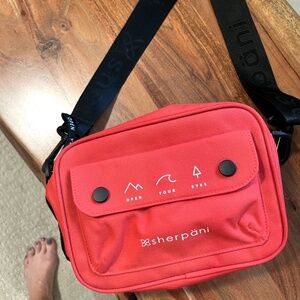 Sherpani Orange Osaka Travel Crossbody With Matching Coin Purse